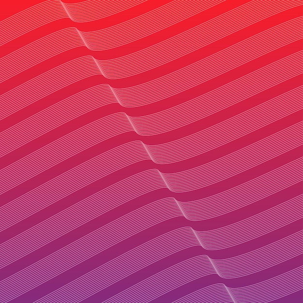 Vetor ondas abstratas com fundo gradiente