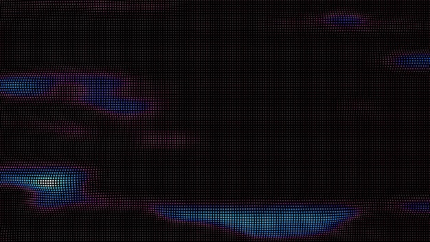 Vetor ondas de pontos coloridos respingo de dados digitais da matriz de pontos elemento de interface do usuário de falha suave futurista