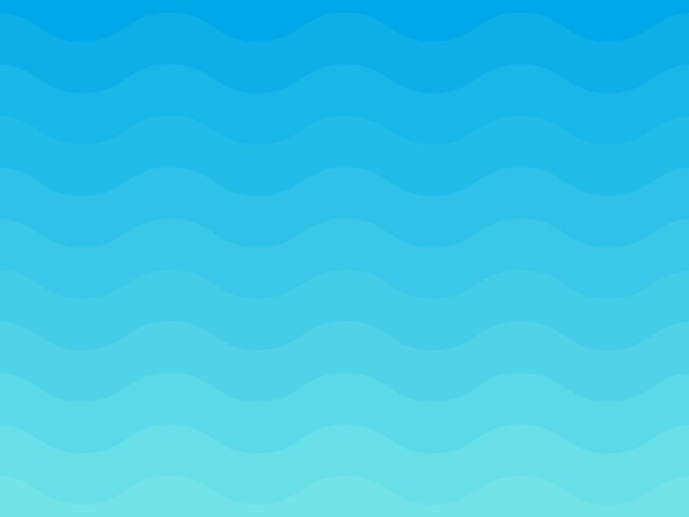 Vetor ondas de serenidade azul padrão sem costura