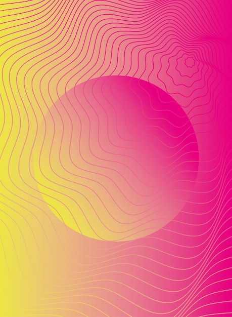 Vetor ondas e formas de fundo cor de rosa