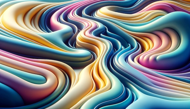 Ondas luminescentes de cores abstratas