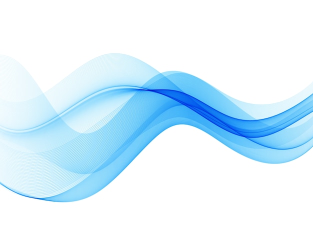 Vetor ondas ou linhas suaves. fundo abstrato. onda azul