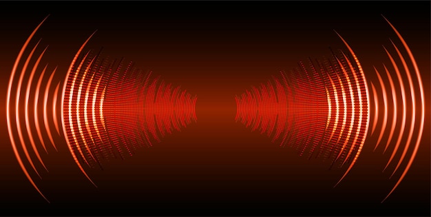 Ondas sonoras de luz negra oscilante