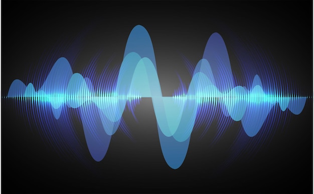 Ondas sonoras de luz negra oscilante