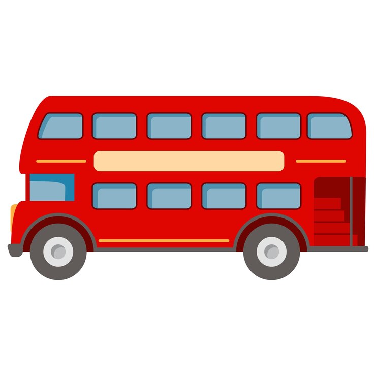 Vetor ônibus vermelho de londres ônibus de dois andares vermelho inglês
