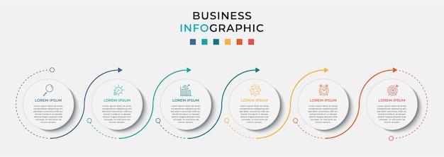 Opções de infográfico de negócios ou modelo de etapas