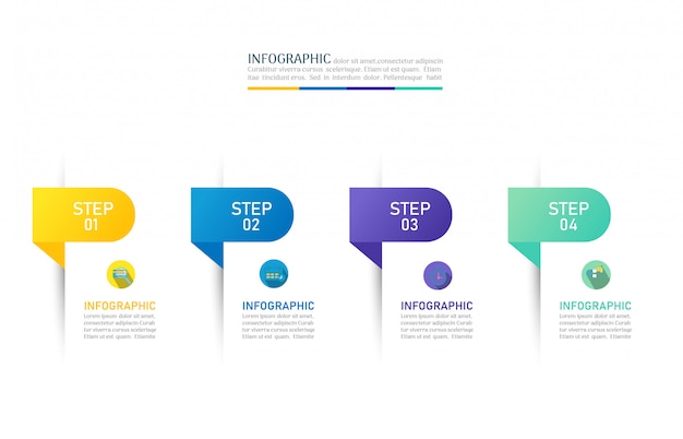 Opções de modelo de design de negócios infográfico elemento gráfico.