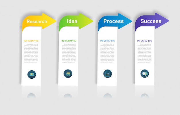 Opções de modelo de design de negócios infográfico elemento gráfico.