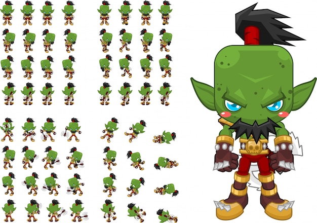 Orc warrior game character