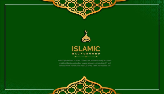 Ornamental de luxo elegante árabe com fundo islâmico
