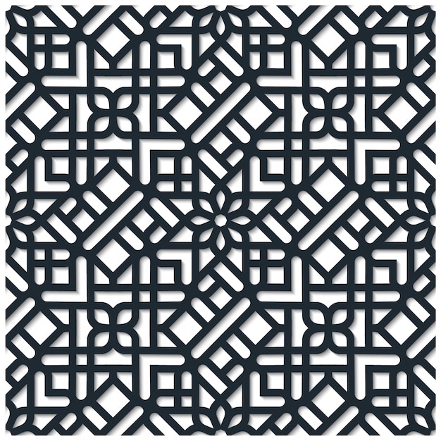 Ornamental geometric seamless pattern