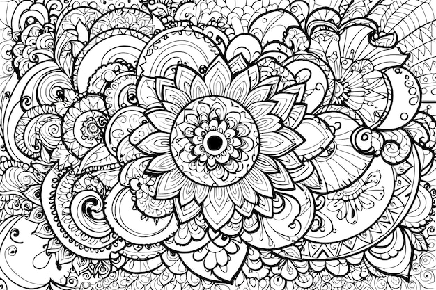 Vetor ornamental mandala livro de colorir para adultos página de colorir estilo entangle página de corante árabe ornamento indiano