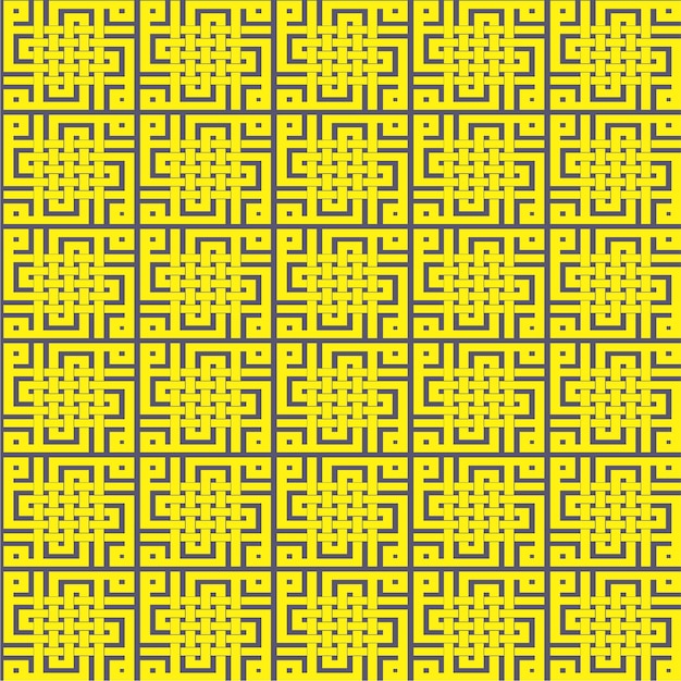 Vetor ornamento árabe padrão amarelo