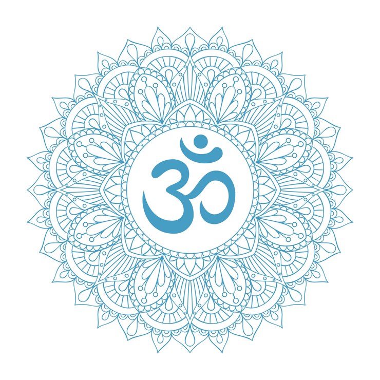 ornamento azul da mandala