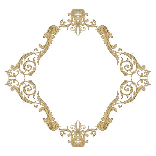 Ornamento barroco clássico. Filigrana de elemento de design decorativo.