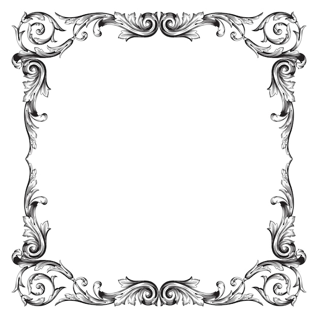 Ornamento barroco clássico. Filigrana de elemento de design decorativo.