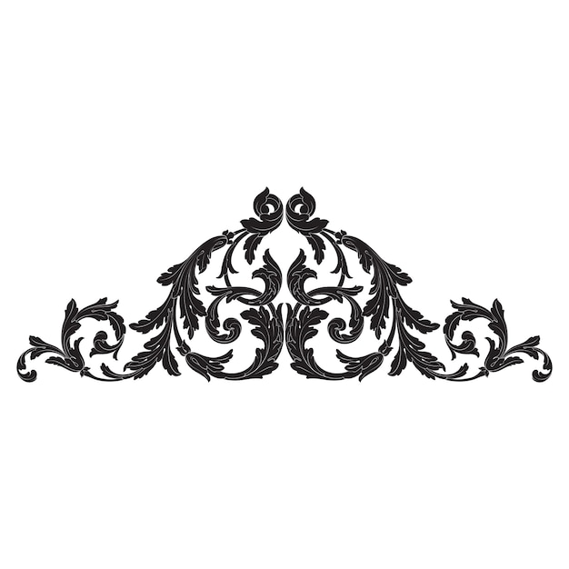 Ornamento barroco clássico. filigrana de elemento de design decorativo.