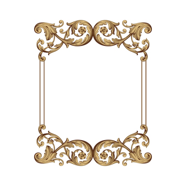 Ornamento barroco clássico. Filigrana de elemento de design decorativo.
