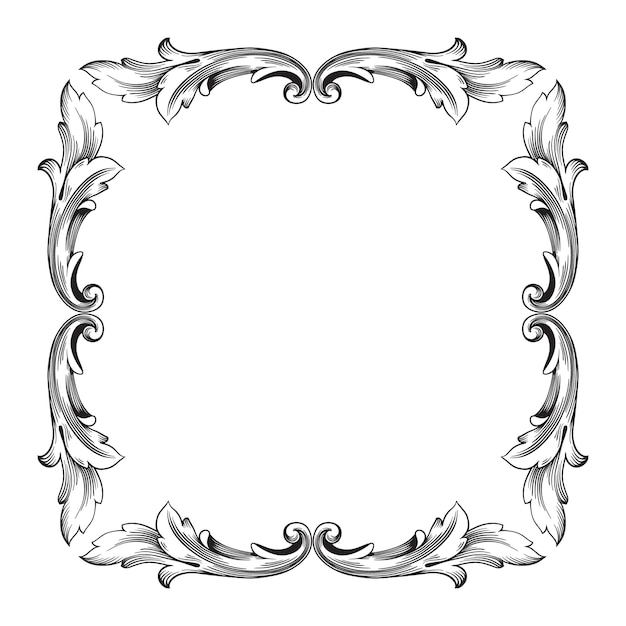 Ornamento barroco clássico. Filigrana de elemento de design decorativo.