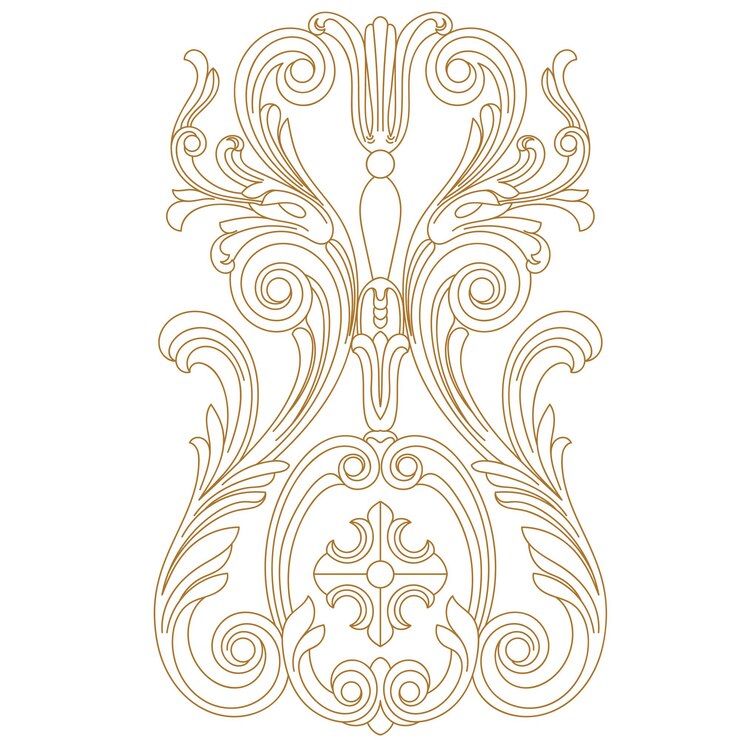 Vetor ornamento barroco vintage dourado, canto. acanto de estilo antigo padrão retrô. vetor
