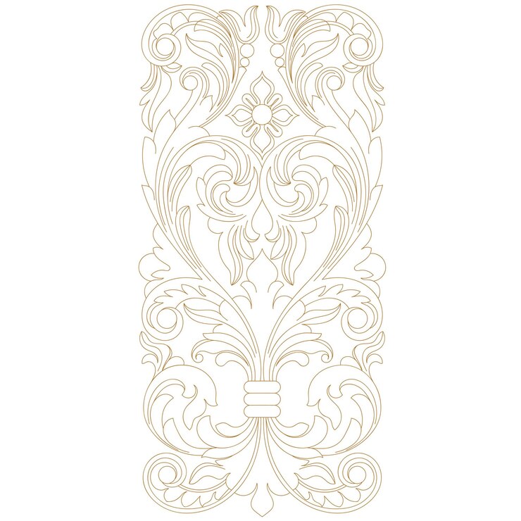 Vetor ornamento barroco vintage dourado, canto. acanto de estilo antigo padrão retrô.