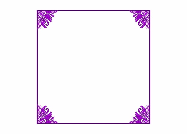 Vetor ornamento de anjo de bola de olho roxo frame border vector para design de decoração