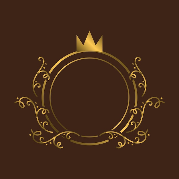 ornamento de casamento escudo real emblema de luxo