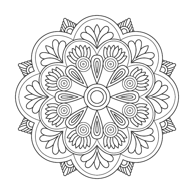 Ornamento de flores de beleza abstrata ou design de mandala