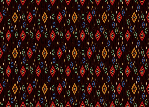 Ornamento de folclore geométrico Ikat Textura de vetor étnico tribal Padrão listrado sem emenda