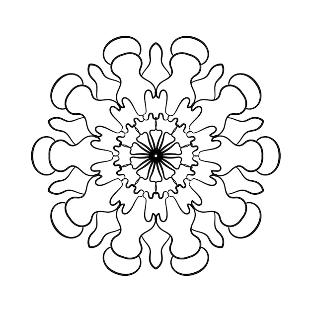 Ornamento de mandala decorativa padrão circular para tatuagem henna mehndi páginas para colorir adesivos