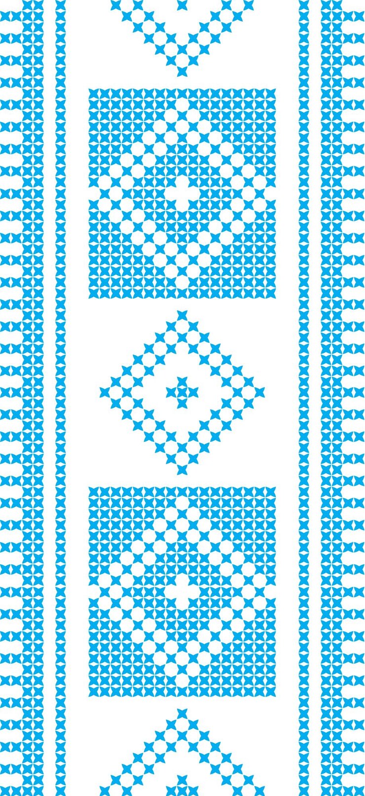 Vetor ornamento de ponto cruzado bordado padrão nacional ucraniano eslavo