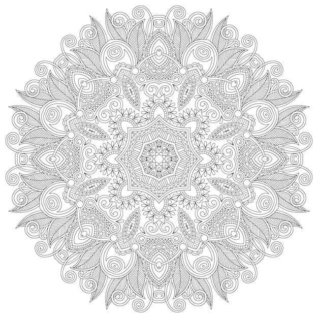 Ornamento de renda círculo redondo padrão de guardanapo geométrico ornamental