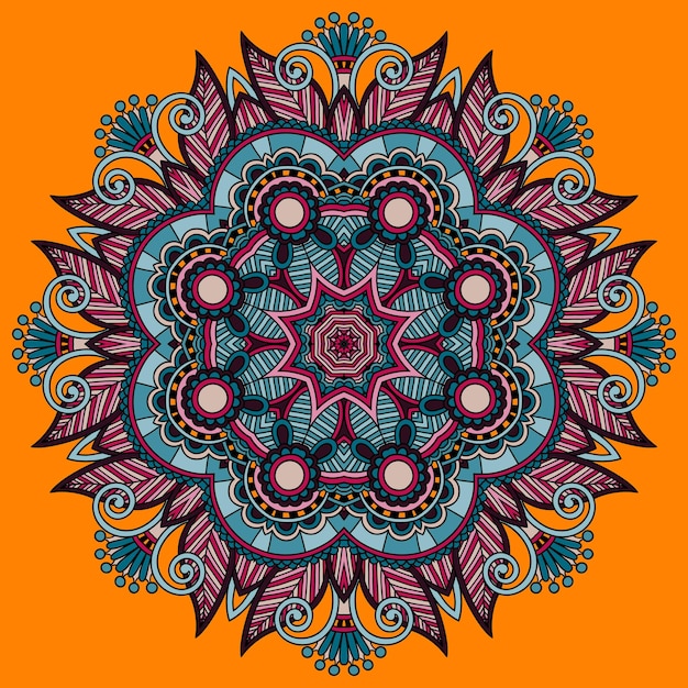 Ornamento de renda círculo redondo padrão de guardanapo geométrico ornamental
