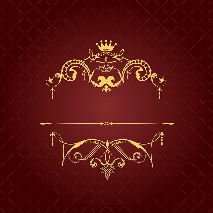 Vetor ornamento dourado em fundo castanho pode ser usado como cartão de convite ilustração vetorial