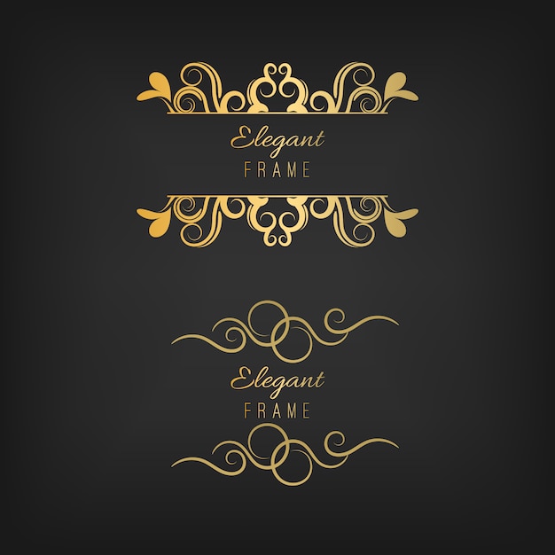 Vetor ornamento dourado