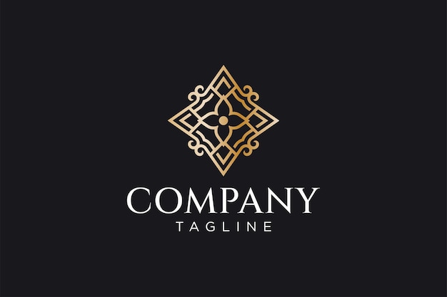 ornamento floral elegante conceito abstrato design de logotipo