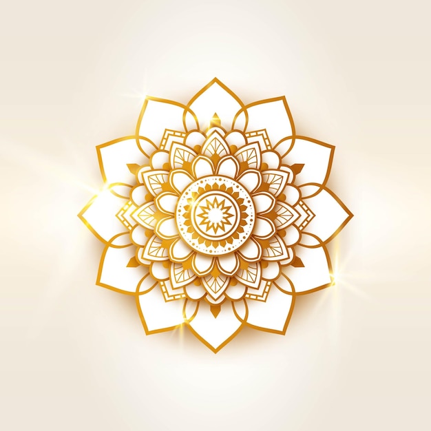 Ornamento islâmico de arabesco dourado
