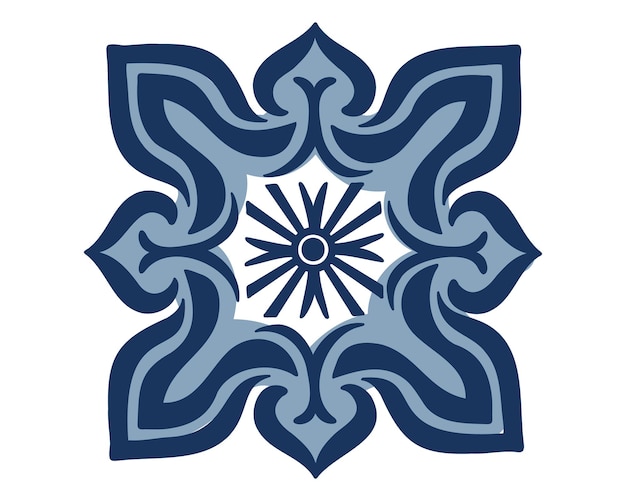 Ornamento para telhas cerâmicas azulejos azulejos portugueses ilustração vetorial