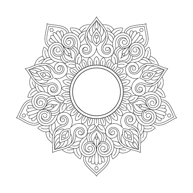 Ornamentos de Mandala Floral para Terapia de Cores