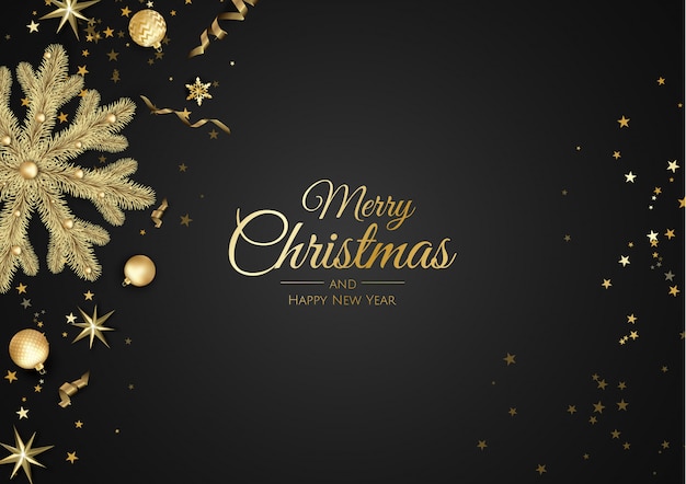ornamentos de ouro fundo de Natal