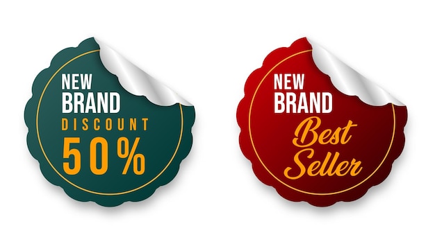 ornamentos e elementos de etiqueta de promoção de vendas