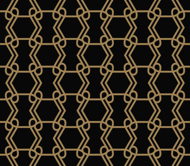 Ornamentos geométricos de luxo modernos com fundo de padrões sem costura de linhas