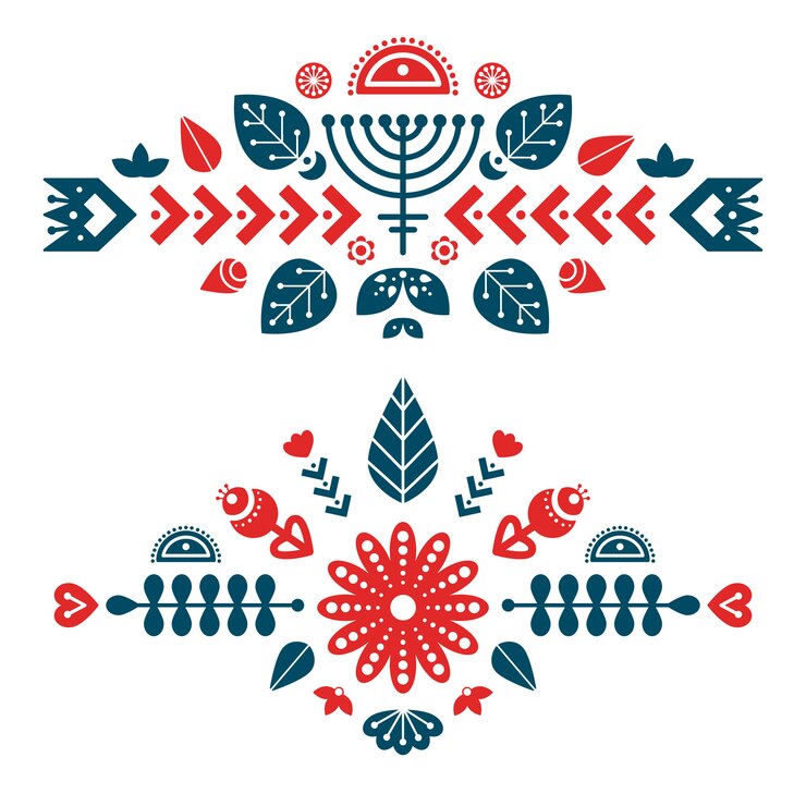 Vetor ornamentos nórdicos