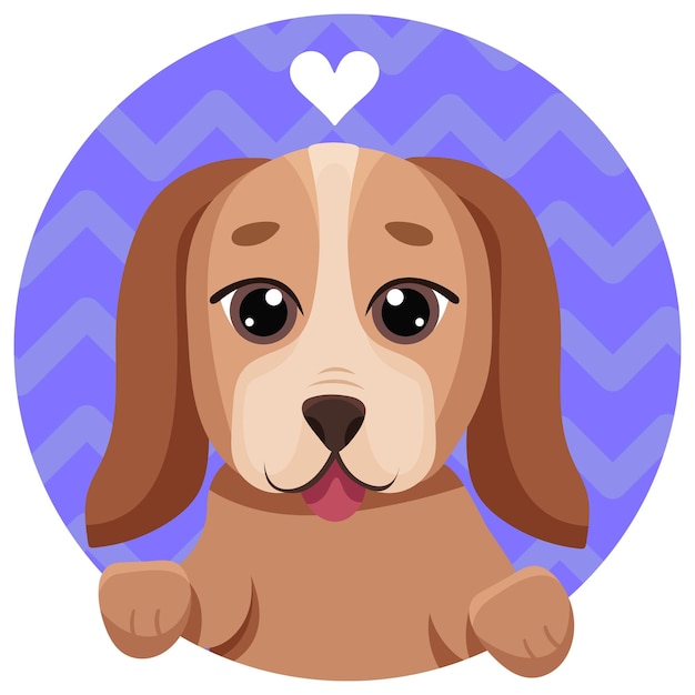 Vetores de Ícone Do Cachorrinho De Cachorro Personagem De Desenho Animado  Kawaii Cara De Cabeça Engraçada Bochechas Corderosa Feliz Dia Dos Namorados  Modelo De Cartão De Saudação De Bebê Fundo Azul Design