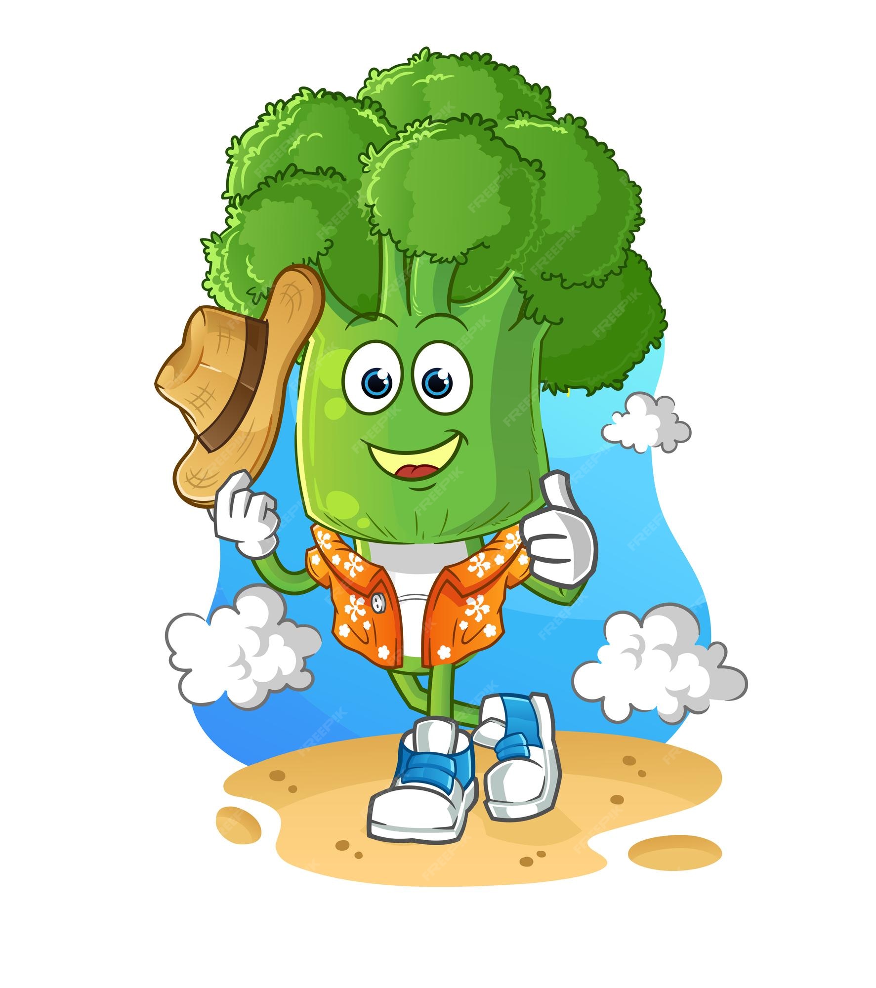 Personagem De Desenho Animado De Brócolis Vegetal Emoji Mascot Ilustração  do Vetor - Ilustração de mascotes, feliz: 220542072