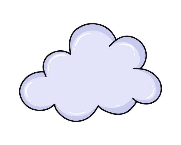 Vetor os fenômenos climáticos da nuvem rabiscam o livro de colorir linear dos desenhos animados
