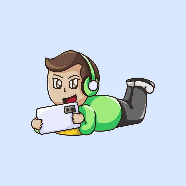 Vetor os meninos dos desenhos animados jogam casualmente ilustração