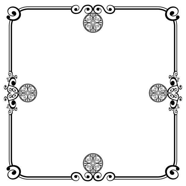 Os quadros de ornamento podem ser para convites de casamento, capas de livros ou outros