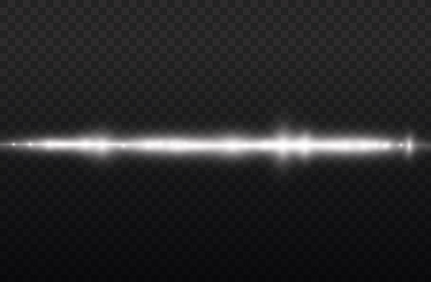 Os raios de luz flash de lente horizontal branca pacote feixes de laser brilham linha branca lindo sinalizador