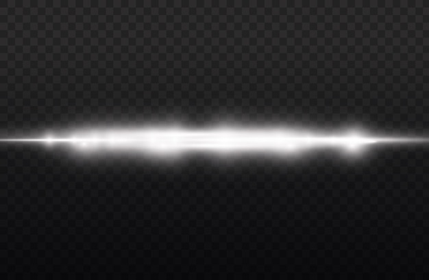 Os raios de luz flash de lente horizontal branca pacote feixes de laser brilham linha branca lindo sinalizador